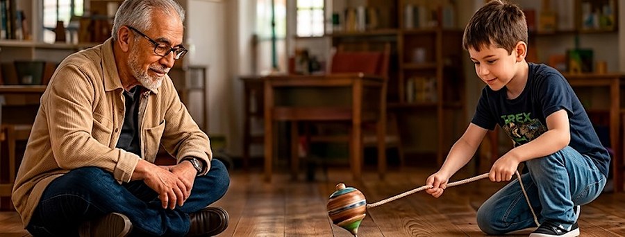 El sueño del Tata, Ernesto y su trompo