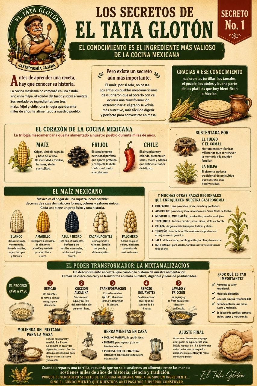 Los Secretos de El Tata Glotón — Secreto No. 1: El conocimiento es el ingrediente más valioso de la cocina mexicana