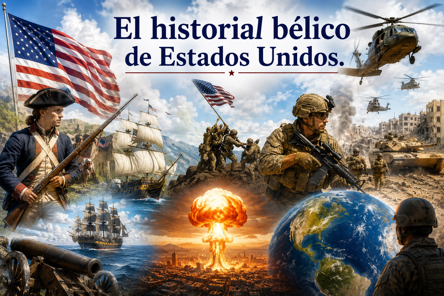 El historial bélico de Estados Unidos: de la independencia a la era atómica